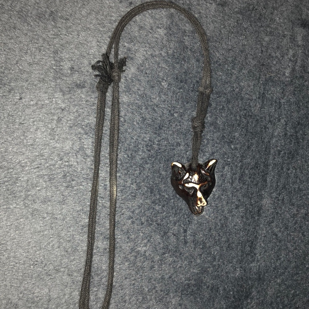 Wolf head necklace